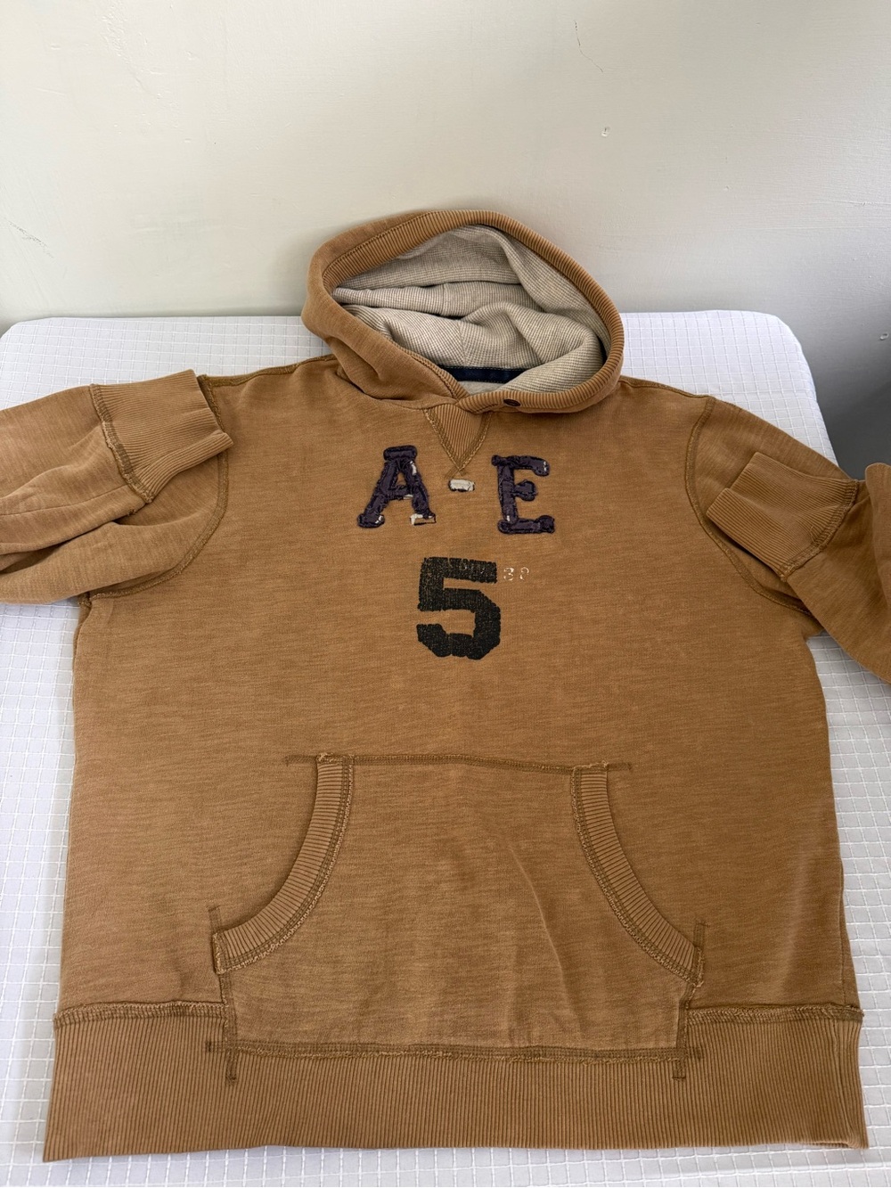 Vintage American Eagle Outfitters Cotton Pullover Hoodie Graphic Brown XL Men